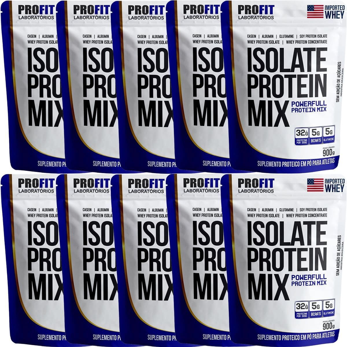 Kit 10X Isolate Protein Mix Refil - 900g Cookies e Cream  - ProFit
