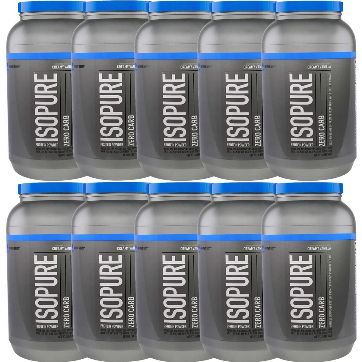 Kit 10X ISOPURE Zero Carb - 1361g Baunilha - Nature�s Best