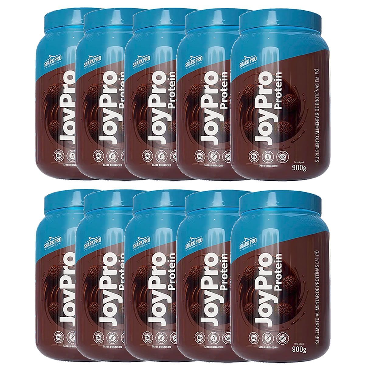 Kit 10X JoyPro Protein - 900g Brigadeiro - Shark pro