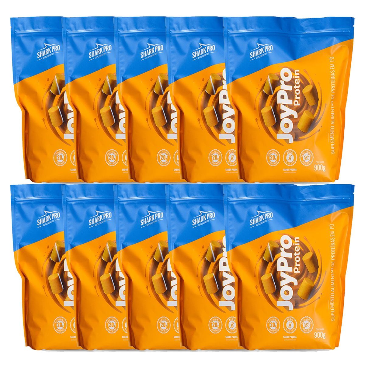 Kit 10X JoyPro Protein - Refil 900g Pa�oca - Shark Pro