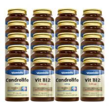 Kit 10X Kit Condrolife 30 C�psulas + Vit B12 60 C�psulas - Vitaminlife