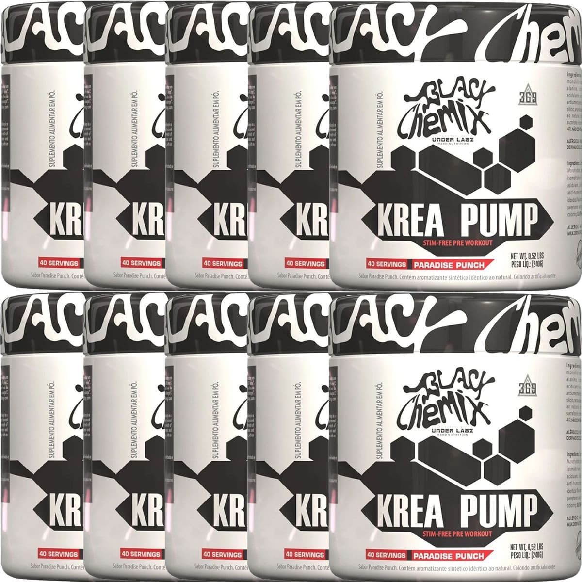 Kit 10X Krea Pump - 240g Paradise Punch - Under Labz