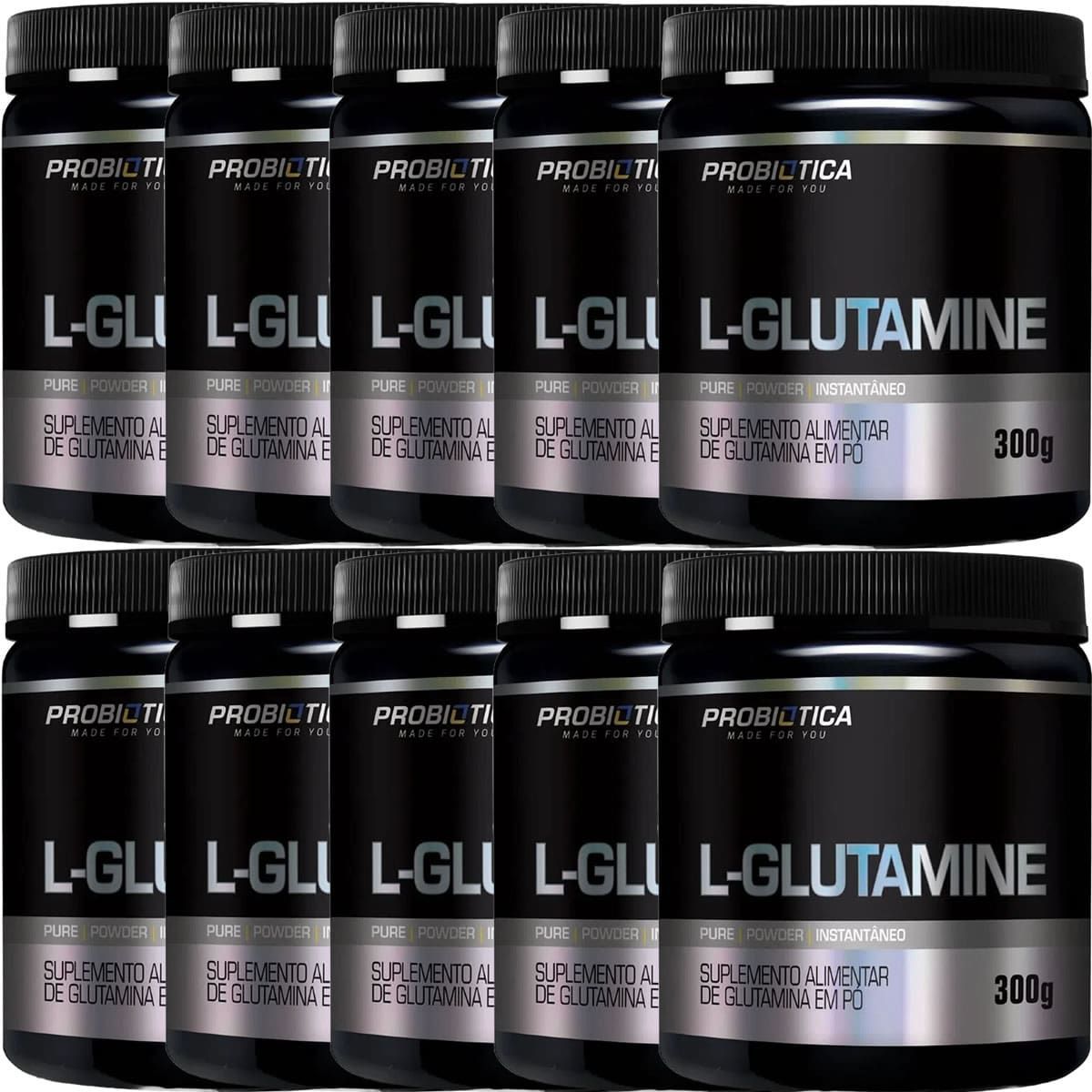 Kit 10X L-Glutamine - 300g - Probi�tica