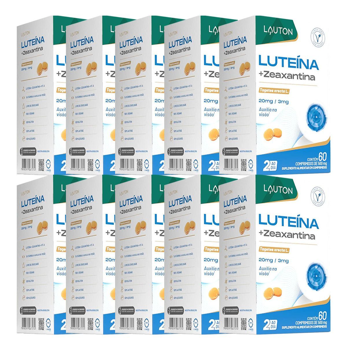 Kit 10X Luteina + Zeaxantina - 60 Comprimidos - Lauton Nutrition