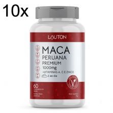 Kit 10X Maca Peruana Premium 1000mg - 60 Comprimidos - Lauton Nutrition