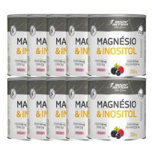 Kit 10X Magnesio & Inositol - 210g Frutas Vermelhas - Body Action