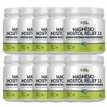 Kit 10X Magnesio + Inositol Relief 3.0 - 350g Capim Lim�o, Hortela e Erva Doce - True Source
