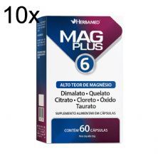Kit 10X MagPlus 6 - 60 C�psulas - Herbamed
