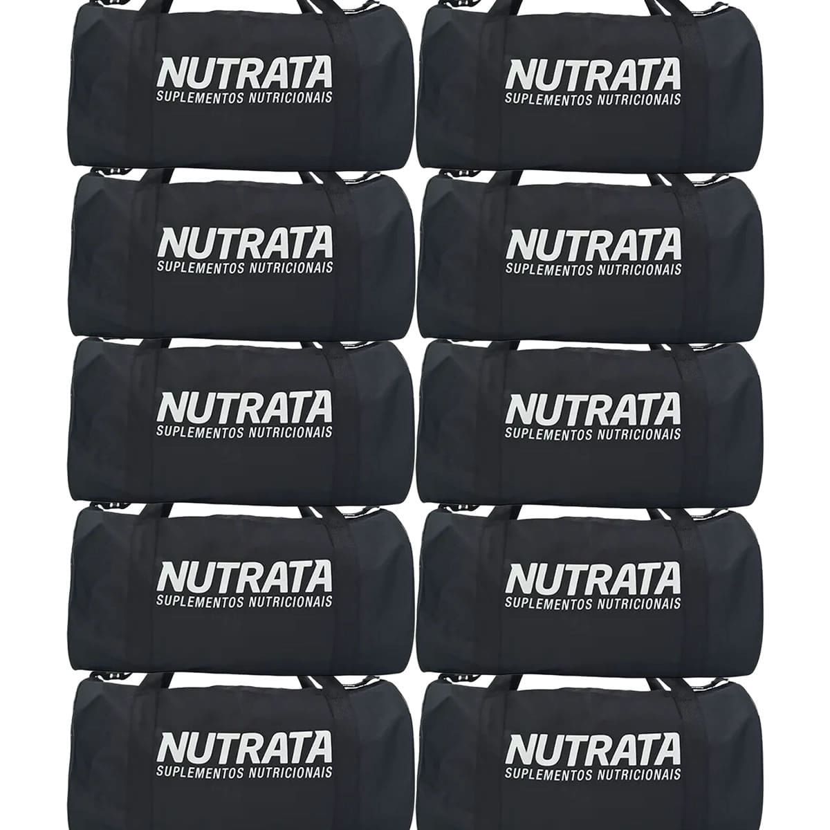 Kit 10X Mala Gym Bag Preta - Nutrata