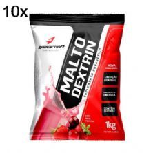 Kit 10X Malto Dextrin - 1000g Refil Frutas Vermelhas - BodyAction