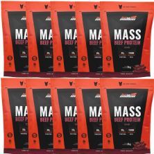 Kit 10X Mass Beef Protein - 3000g Refil Chocolate - New Millen
