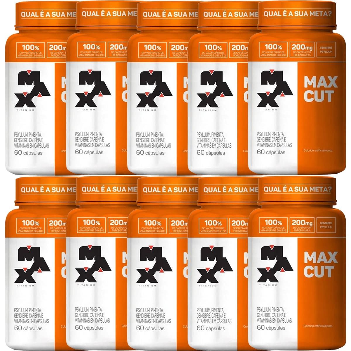 Kit 10X Max Cut - 60 C�psulas - Max Titanium