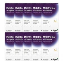 Kit 10X Melatonina + Triptofano 500mg - 60 C�psulas - katigu�