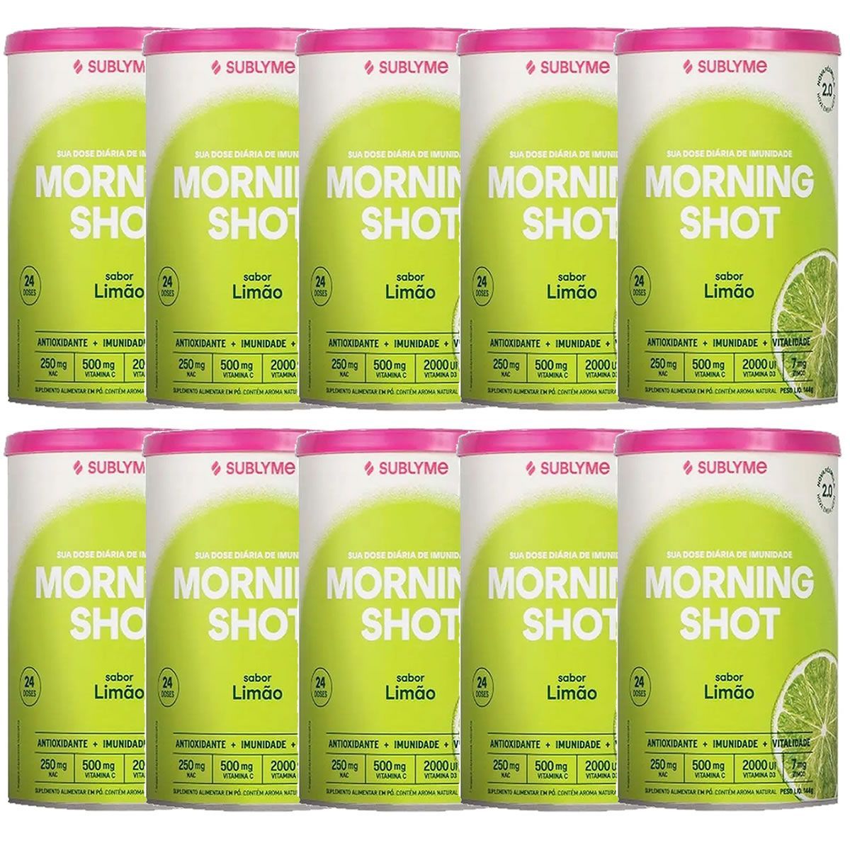 Kit 10X Morning Shot - 144g Lim�o - Sublyme