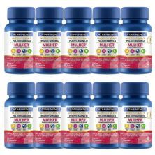 Kit 10X Multi Polivitaminico Mulher - 60 C�psulas - Catarinense Nutri��o