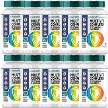 Kit 10X Multivit Completo 22 Vitaminas e Minerais Vegano - 60 Comprimidos - Nutralin