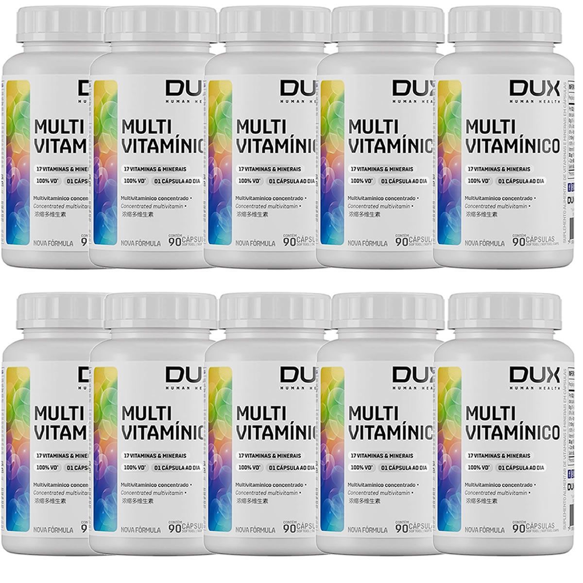 Kit 10X Multivitam�nico Esportivo - 90 C�psulas Softgel - Dux Nutrition