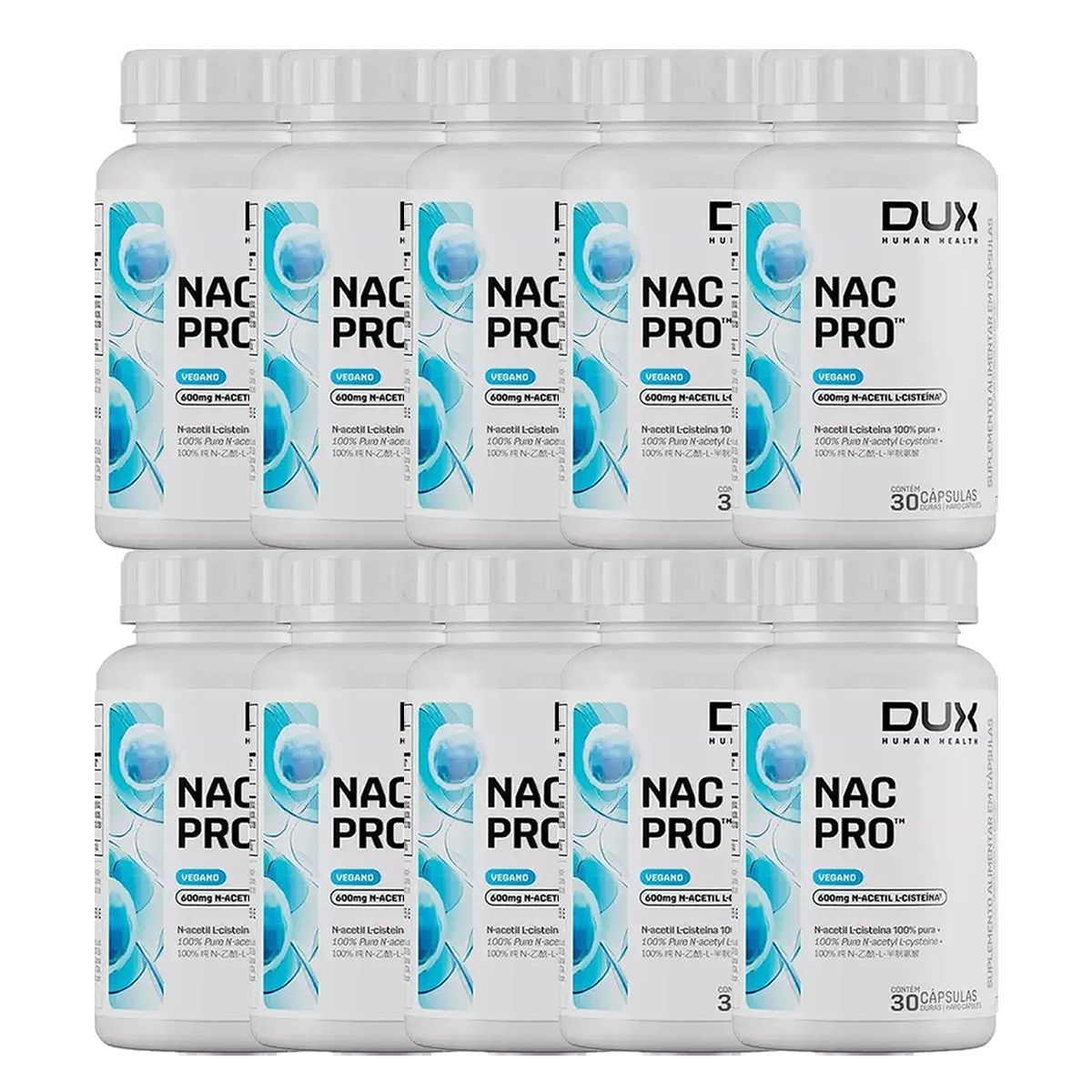 Kit 10X Nac Pro - 30 C�psulas - Dux Nutrition