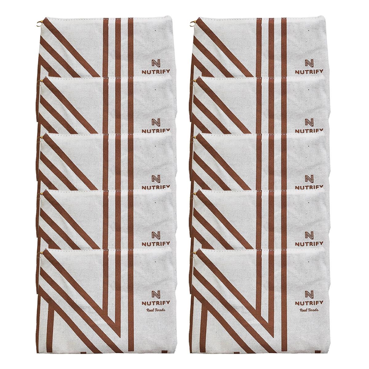 Kit 10X Necessaire Algod�o Marrom - Nutrify