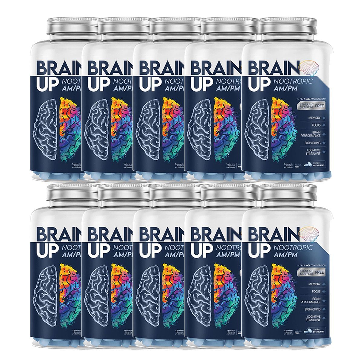 Kit 10X Nootr�pico Brain Up AM/PM - 60 Tabletes - True Source