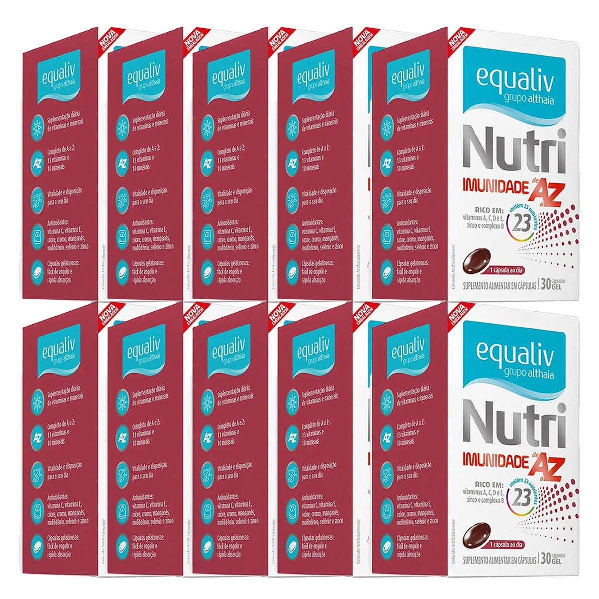 Kit 10X Nutri Imunidade AZ - 30 C�psulas - Equaliv