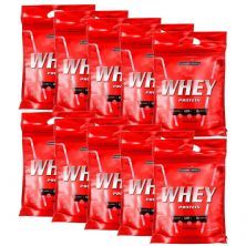 Kit 10X Nutri Whey Protein - 1800g Refil Chocolate - IntegralM�dica