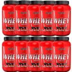 Kit 10X Nutri Whey Protein - 907g Morango - IntegralM�dica