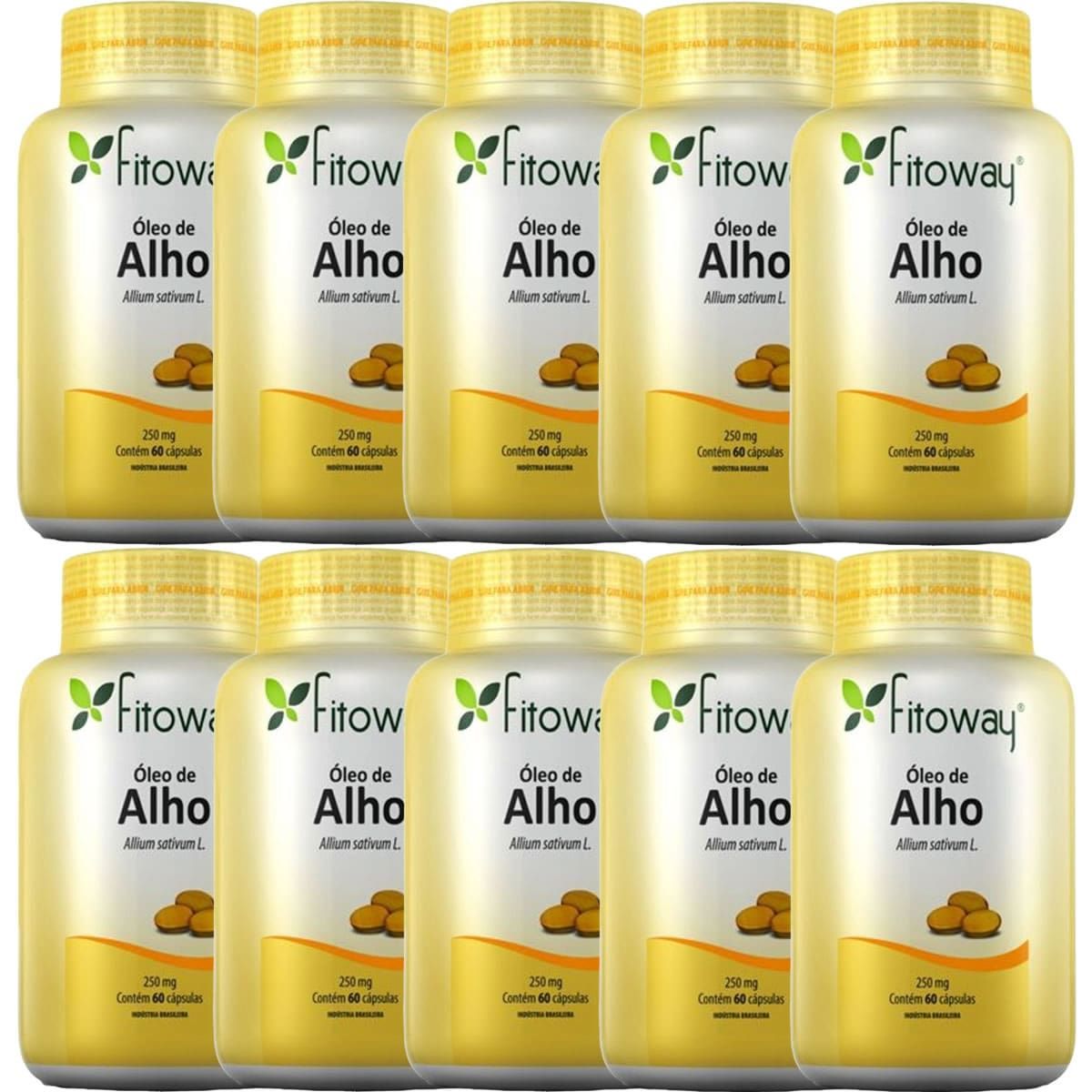 Kit 10X Oleo De Alho 250Mg - 60 C�psulas - Fitoway