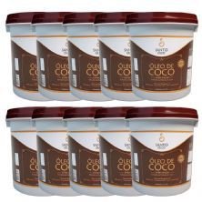 Kit 10X �leo de Coco Extra Virgem de Pel�cula - 3200ml - Santo �leo