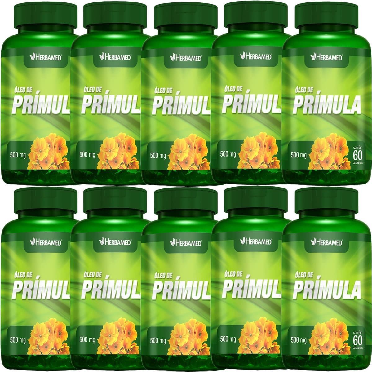Kit 10X �leo de Pr�mula - 60 C�psulas - Herbamed