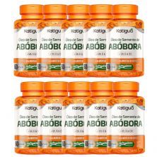Kit 10X �leo de Semente de Ab�bora + Vitamina D3 & E - 60 c�psulas - Katigu�