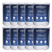 Kit 10X �mega 3 1000mg - 60 C�psulas - LetsBe Nutrition