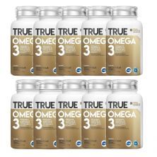 Kit 10X �mega 3 com Vitamina E - 180 C�psulas - True Source