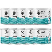 Kit 10X �mega 3 DHA Vegano - 120 C�psulas - Ocean Drop