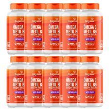 Kit 10X �mega 3 Metil B9 - 60 C�psulas - Bigens