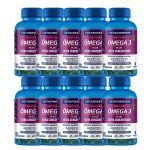Kit 10X �mega 3 Plus - 120 C�psulas - Catarinense Nutri��o