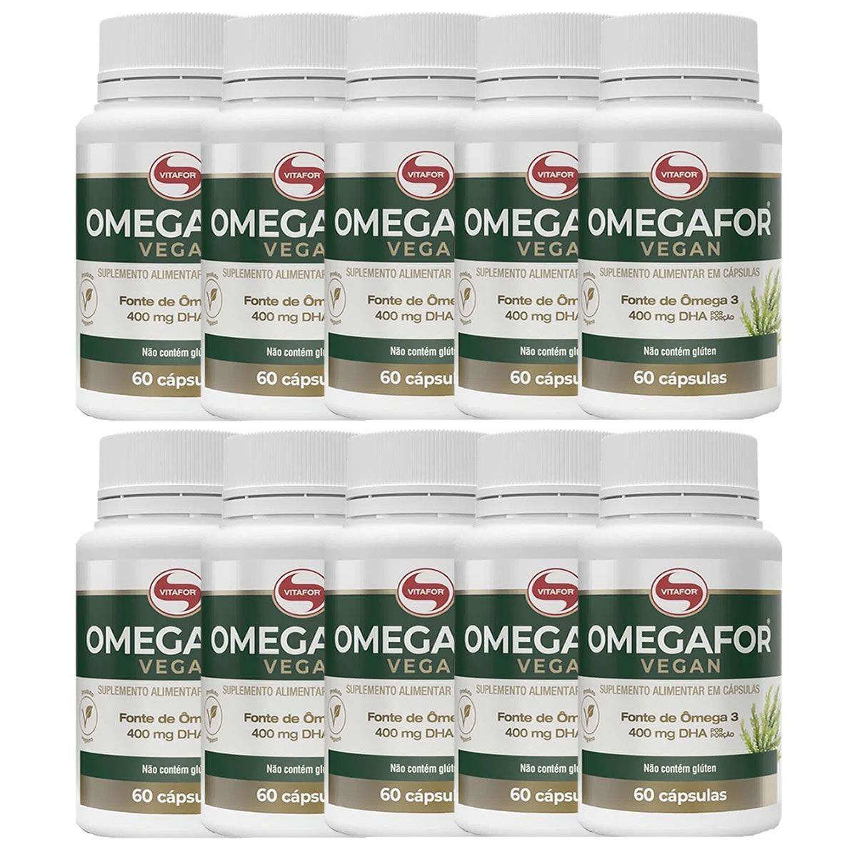 Kit 10X �megaFor Vegan - 60 C�psulas - Vitafor