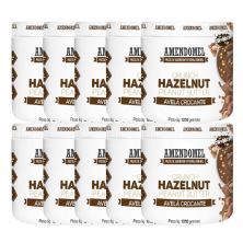 Kit 10X Pasta de Amendoim - 1010g Chocolate Branco Cacau c/ Avel� Crocante - AmendoMel