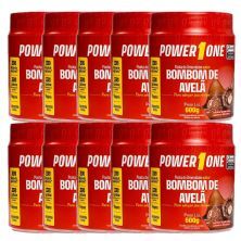 Kit 10X Pasta de Amendoim - 600g Bombom de Avel�  - Power One