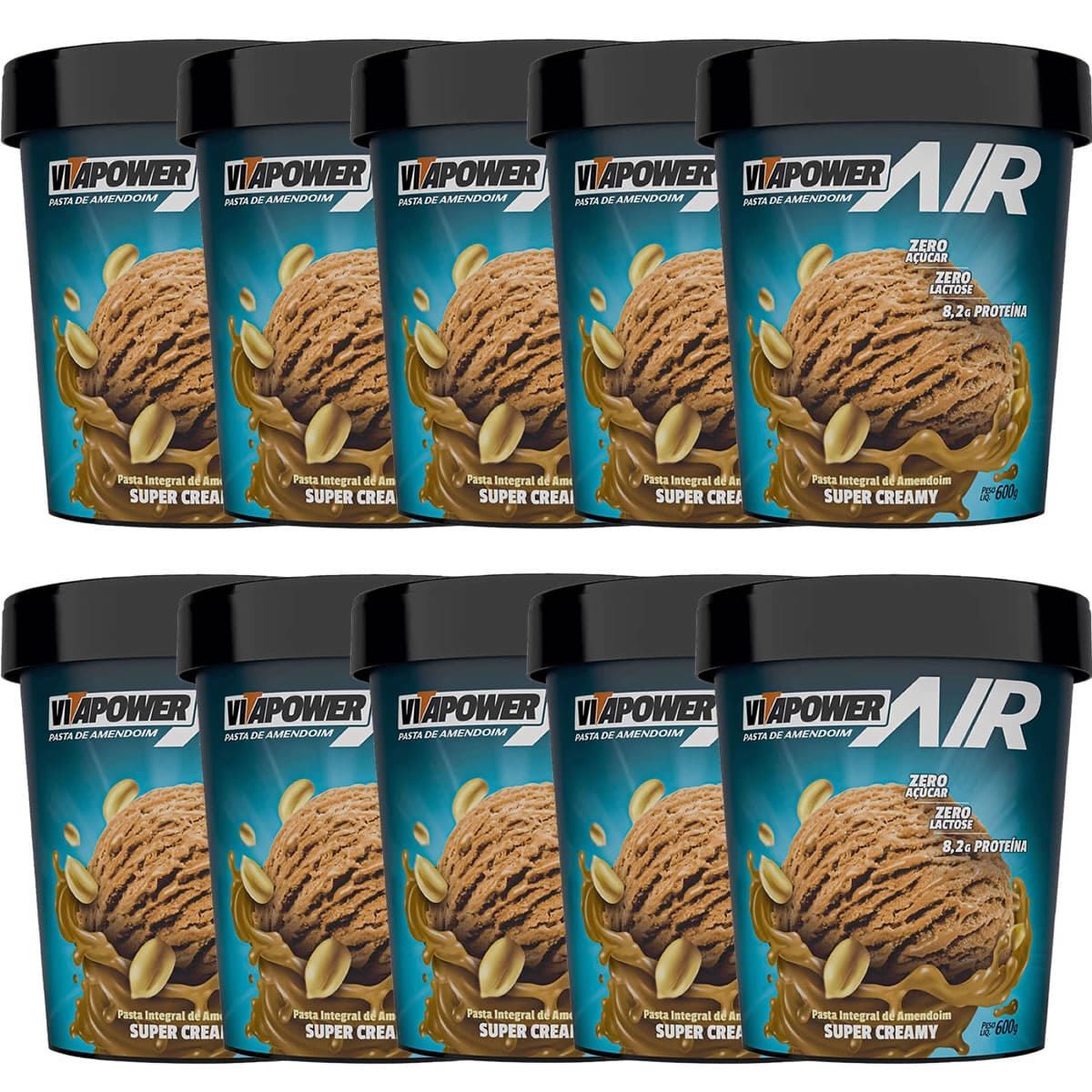 Kit 10X Pasta de Amendoim - 600g Super Creamy - VitaPower Air