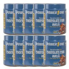 Kit 10X Pasta de Amendoim Chocolate com Avel� - 1005g - Power One