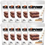 Kit 10X Pasta de Amendoim Integral - 1005g Brownie Cream - VitaPower