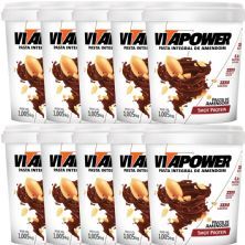 Kit 10X Pasta de Amendoim Integral - 1005g Shot Protein - VitaPower
