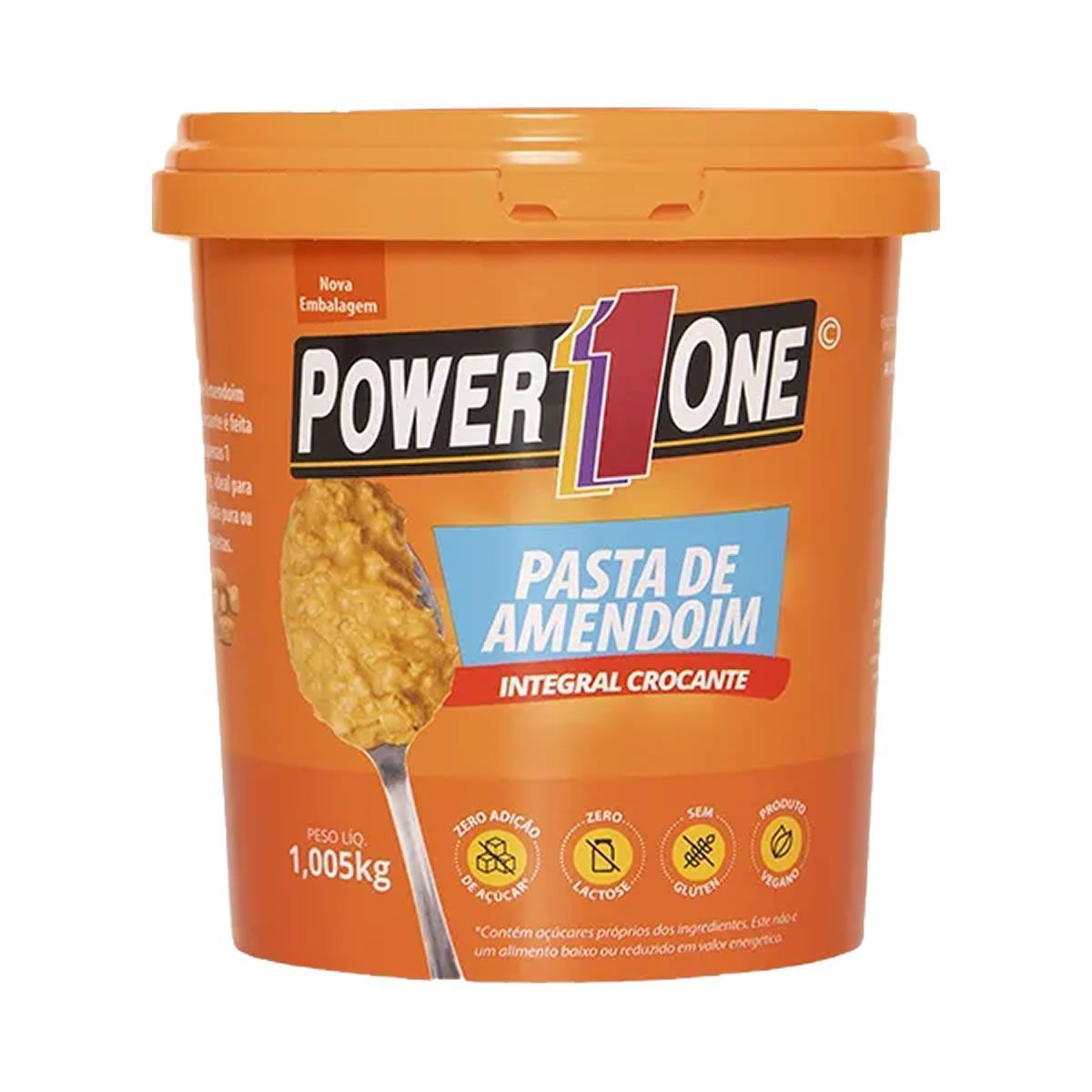 Kit 10X Pasta de Amendoim Integral Crocante - 1005g - Power One*** Data Venc. 12/09/2025