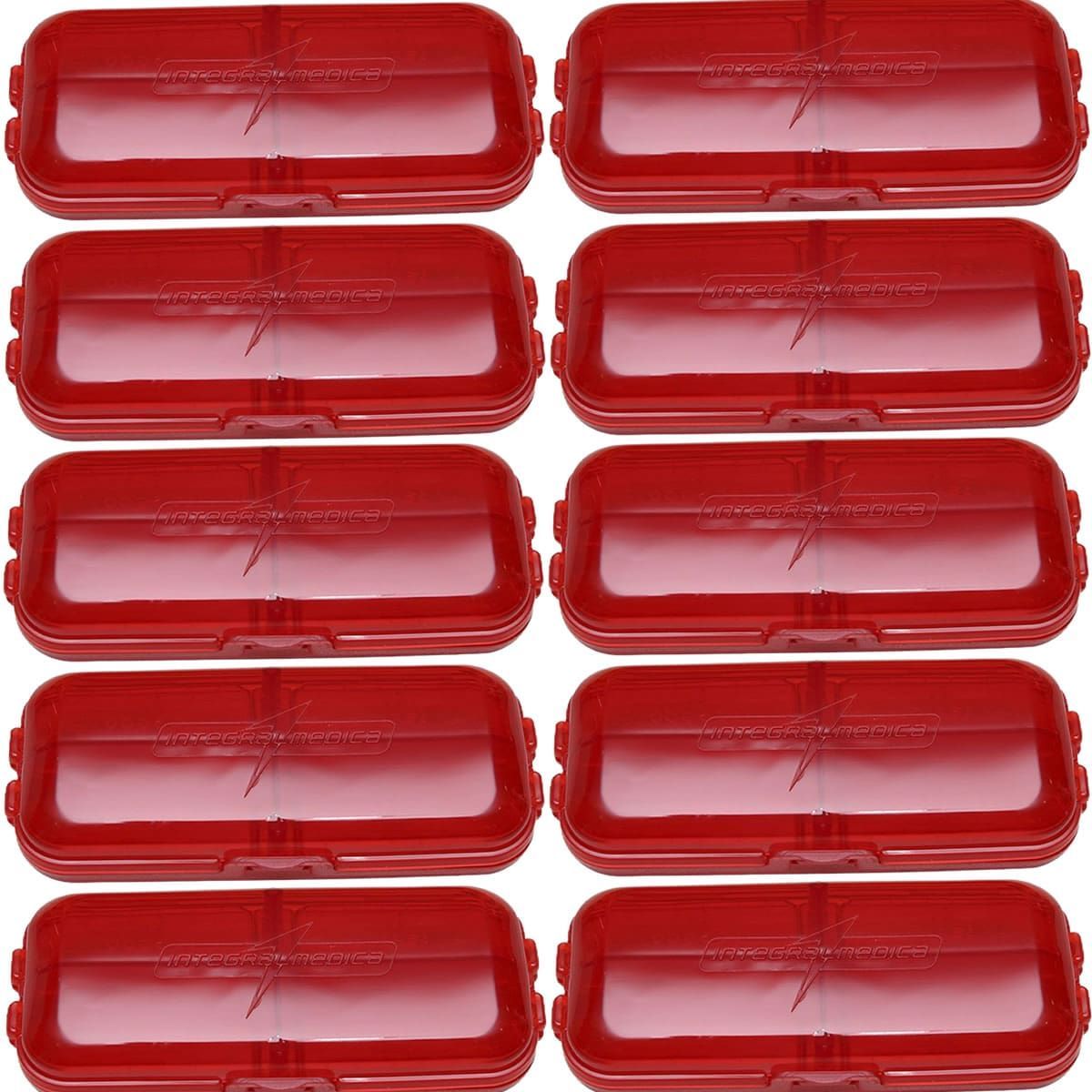 Kit 10X Porta C�psula Vermelho - IntegralM�dica