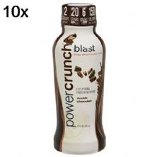 Kit 10X Powe Crunch Proto Whey Blast RTD - 355ml Double Chocolate - BNRG