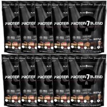 Kit 10X Protein 7Blend Gourmet - 837g Refil Moccha Coffee - Black Skull