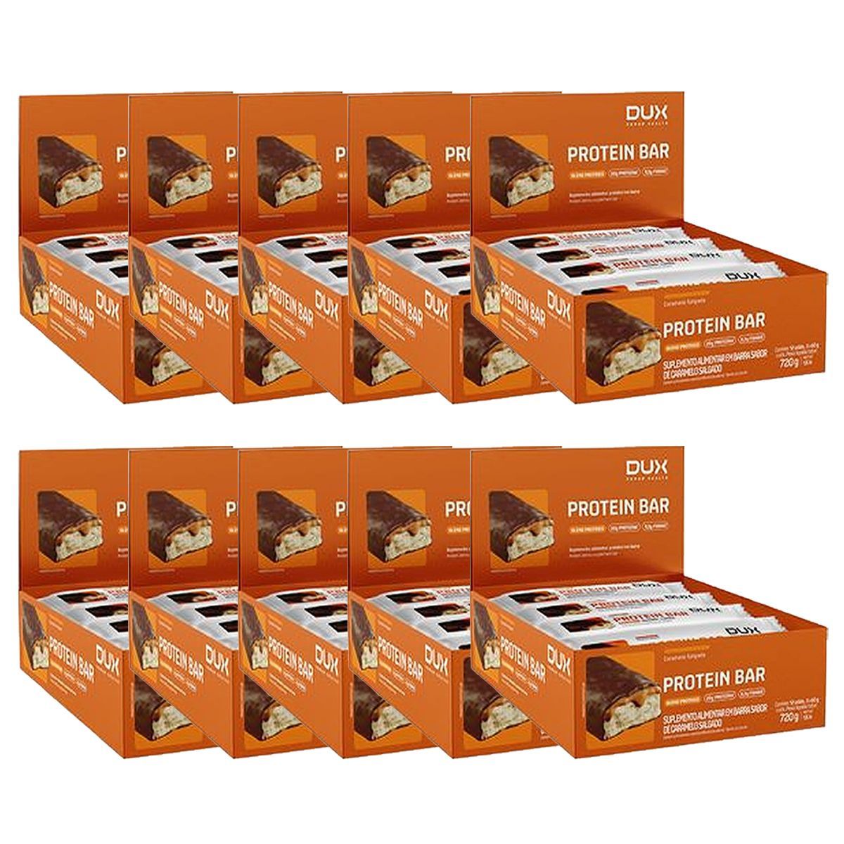 Kit 10X Protein Bar - 12 Unidades 60g Caramelo Salgado - Dux Human Healt
