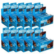 Kit 10X Protein Bar - 12 Unidades de 55g Chocolate Com Baunilha - Bodyaction