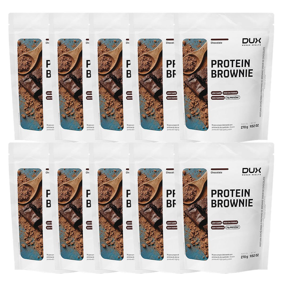 Kit 10X Protein Brownie - 270g - Dux Human Healt